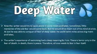 English Literature/ Deep Water 🌊 / Flamingo || Author :- William Douglas