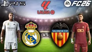 FC 26 - Real Madrid vs Valencia-Laliga 25/26 Full Match | PS5 | #realmadrid #mbappe#valencia #laliga