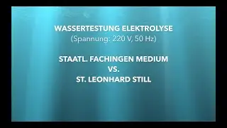 Wassertestung mit Elektrolyse  ⚡️ STAATL. FACHINGEN medium vs. ST. LEONHARD still ⚡️