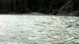 Sikanni Chief River trip 2011 river boating close to falls.AVI