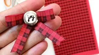 Make a Little Plaid Paper Bow - Quick and Simple