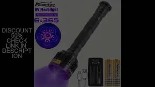 30W 6x365nm Led Blacklight UV Flashlight Money Ore Pet Stains Invisible ink Scorpion Marker Anti-cou