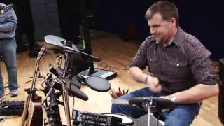 RSM and Brad Bell on drums warming up
