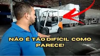 empilhadeira a gás, Descarregar e Carregar, Carreata Bitrem 💪
