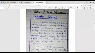 How to write a Personal statement in LAT test?