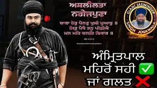 ਅੰਮ੍ਰਿਤਪਾਲ ਸਹੀ ਜਾਂ ਗਲਤ? Reels da bachea te ki asar || giani jaswinder singh || sawal jawab
