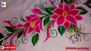 Painting Tutorial Bedsheet Design .2019