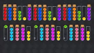 Ball Sort Puzzle Game 🟡🔴🔵 | Impossible Color Sorting Level 😱 | Brain Test Puzzle