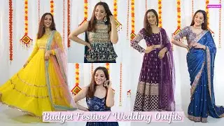 Affordable Festive Lehengas Saree Suits | Budget Designer Festive Outfits | Perkymegs Hindi