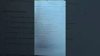 STD 6th computer exam paper for first  term 2023