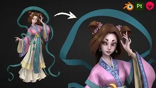 Asian Female Character | Blender 3D Timelapse