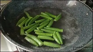 How to prepare before boiled the okra #okrarecipe #steamokra #freshokra #ana16mantilla#ladiesfinger