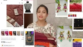 Meesho sarees & jewelry & maggum work blouses collection #onlineshopping #fashion @fashionnfun 