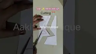 Star ⭐ neck design cutting/Star shape gale cutting kerne ka aasan tarika very easy 👌#shorts #diy