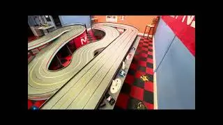 Slot.it slasher Nissan Group C slot car on wood track!