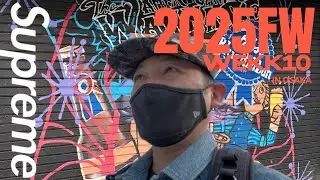 Supreme 2025fw week10 ウータンクランコラボ！リピートロゴデニムも！良番なら買うカモ？店舗並び