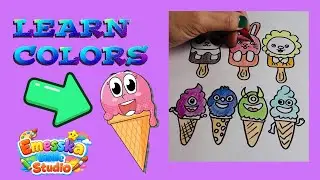 Painting Ice Cream | Learn Colors with Fun Art for Kids!