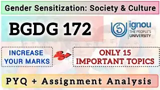BGDG 172 - Most Important Topics for IGNOU TEE June 2025