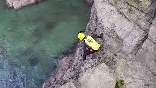 Small jump at Thornwick Bay, Flamborough