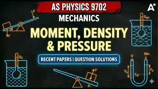 AS Physics 9702 | Moments, Density & Pressure | Recent Past Paper Question Solutions