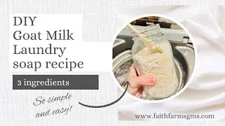 DIY Goat Milk Laundry Soap at Home