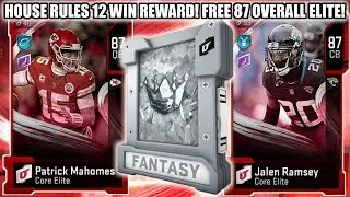 HOUSE RULES 12 WIN REWARD! FREE 87 ELITE! VON, RAMSEY, MAHOMES AND MORE! | MADDEN 20 ULTIMATE TEAM