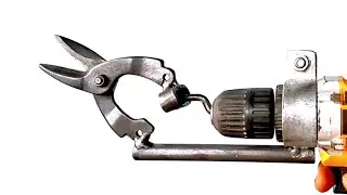 Tự chế kéo cắt Tôn , bằng máy khoan Pin , Homemade scissors to cut Ton, with a battery drill