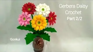 Crochet flower | Crochet Gerbera Daisy flower PART 2/2, 🌼Petals #crochetflower #crochet #tutorial
