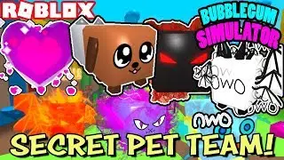 MOST OP TEAM OF *SECRET PETS* EVER IN BUBBLEGUM SIMULATOR (Roblox) | DogCat, Soul Heart, OwOLord