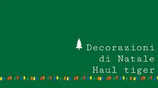 Decorazioni natalizie | Chiacchiere | Haul TIGER | Natale 2019