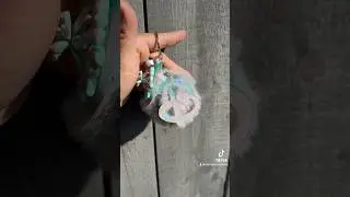 Turtle holo keychain! #glitter #uvresin #diy #clay #holo #holographic #turtle #siliconemold