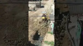 Project Village Road Foundation Construction Using the Tiniest Bulldozer to Push Rock