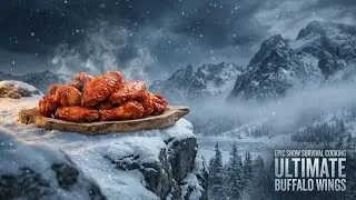I Tried Cooking Buffalo Wings .4 in Extreme Cold🥶🧊#ExtremeCooking#OutdoorCooking#BuffaloWings
