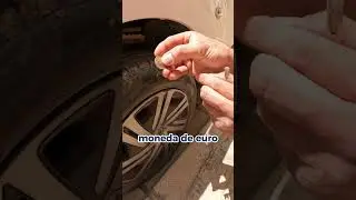 😲Comprobar estado de neum&aacute;ticos con 1 moneda de euro👍