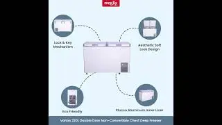 Voltas 320L Double Door Non-Convertible Chest Deep Freezer - Keep Your Food Fresh for Longer
