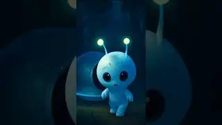First Contact: Alien Landing #cutealien #alien #ia #Land