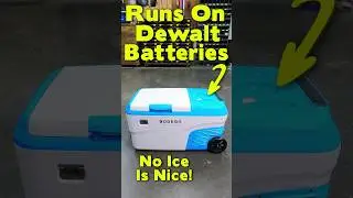 12V Fridge Runs On 20V DeWalt Batteries - No Ice Needed!