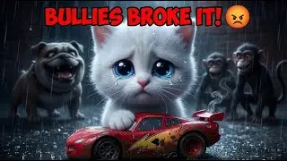 Son Cat BULLIED at School! 😭 Dad is Busy & McQueen is Broken... 💔