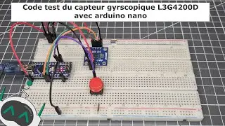 Code test du capteur gyrscopique L3G4200D avec arduino nano