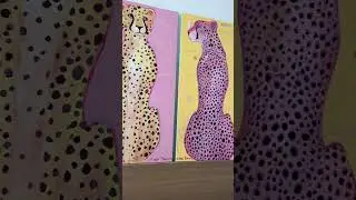 Original Acrylic Painting with Cheetah by artist Daria Borisova