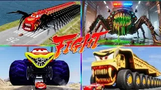 🏎️💨 MCQUEEN VS GIANT CAR SPIDERS & MUTANT MONSTER TRUCKS! 🏁 KACHOW! ⚡😱🏆