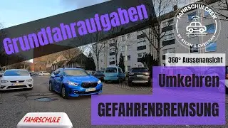 Grundfahraufgaben, Umkehren, Gefahrenbremsung, #prüfung #fahrschule