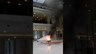 Atrium smoke test with diesel burning