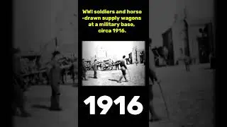 Life Behind the Lines: WWI Horse-Drawn Supply Wagons in Action