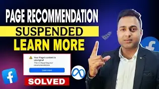Facebook recommendation suspended | Your recommendation are suspended | Unoriginal Content ✅