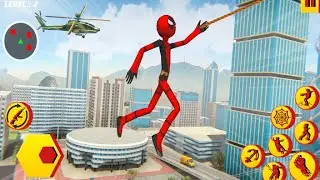 Spider Stickman Rope Hero Game devbuz Gameplay New Robot Open World Game Gameplay