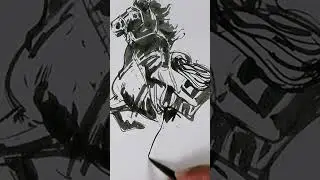 Wild West Sketch &ndash; Ink Drawing with Dynamic Characters & Action