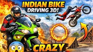 Crazy Bike Stunts in Indian Bike Driving 3D | High Speed Gameplay #drivinggame #vairalvideo #gaming 