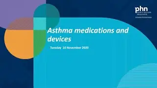 Asthma medications and devices (webinar held on 10 November 2020)