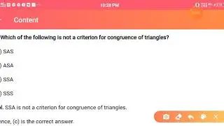mcq's of triangle #for Class-9, # ncert maths, ## chapter-7, ##triangles,##MCQ,S of triangles